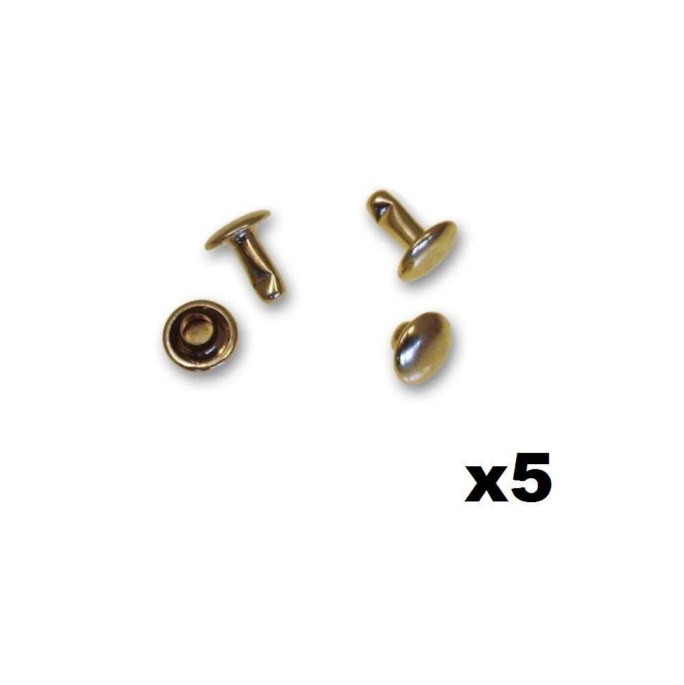 5 sets of brass rivets
